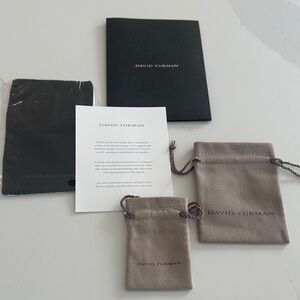 David Yurman Jewelry Pouches and extra items shown